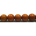 Red Wood Round Beads 4mm 